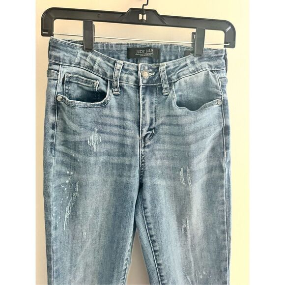 Judy Blue Relaxed Fit Straight Destroyed Jeans, Women’s Size 27 - Picture 4 of 11